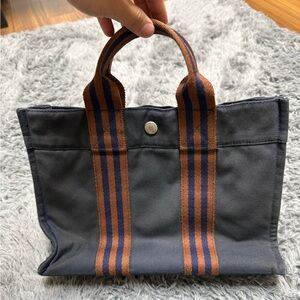 Hermès Toile Fourre-Tout PM Canvas Tote Bag